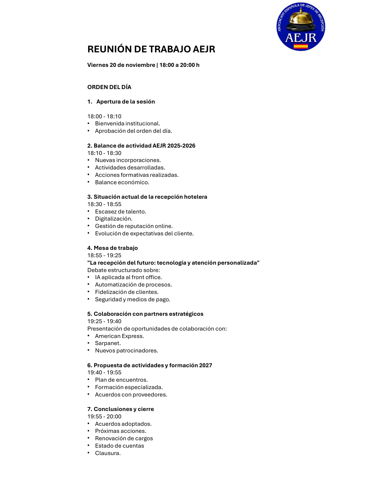 Programa del congreso, página 3
