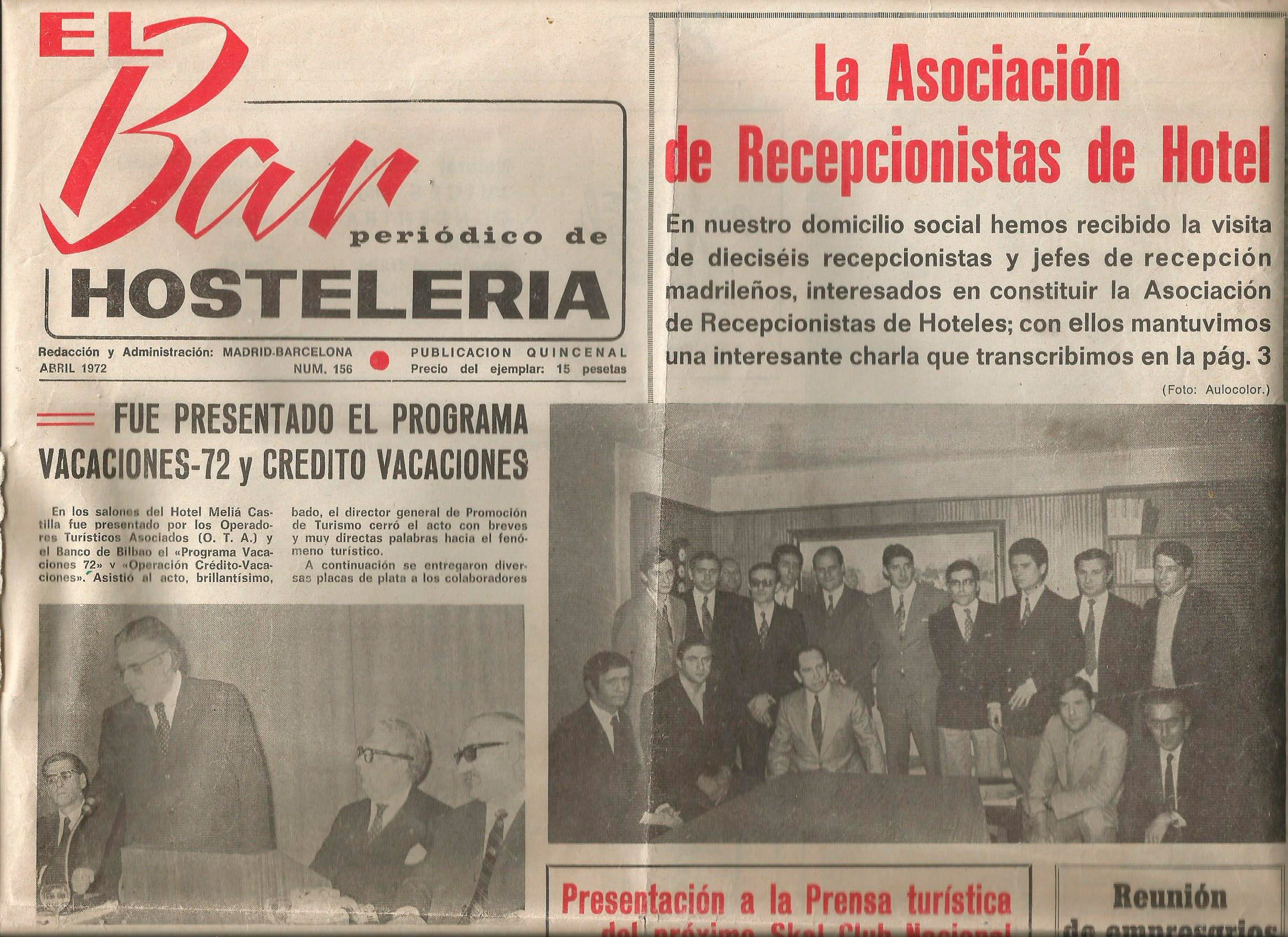 Hemeroteca: Entrevista a la Asociación de Recepcionistas